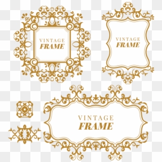 Vector Modern Swirl Frame And Elegant Ornament Eps - Label Clipart