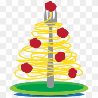 Spaghetti Meatballs Meal Pasta Png Image - Spaghetti And Meatball Christmas Tree Clipart