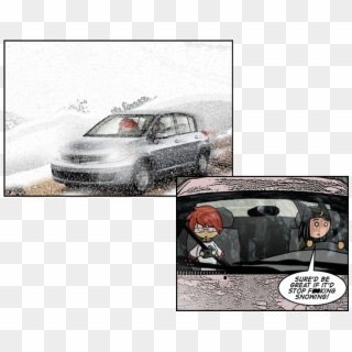 Snow - Fiat 500 Clipart