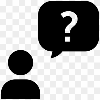 Man With A Question In Speech Bubble Comments - Person Asking Question Icon Clipart
