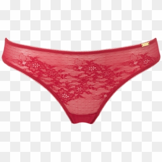Glossies Lace Brief Red Product Front - Thong Clipart