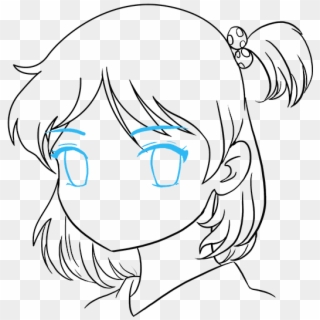 Image Result For Cute Anime Girl Easy To Draw - Draw An Anime Girl Face Clipart