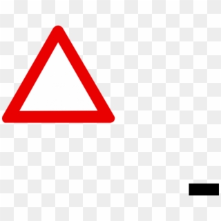 Warning Sign Clipart - Blank Warning Road Sign - Png Download