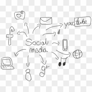 Marketing G Cesarato - Social Media Marketing Line Drawing Clipart