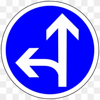 Go Straight Or Sign, - Go Straight Or Left Clipart