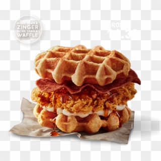All Prices Are Inclusive Of 6% Service Tax And Quoted - Kfc Zinger Waffle Burger Clipart