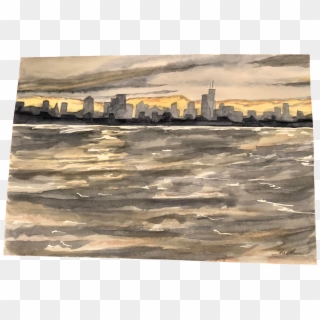 “skyline” Original Watercolor Painting By Nancy Smith - Painting Clipart