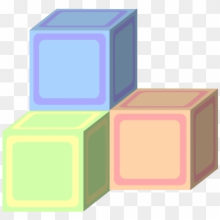 Pastel Cliparts - Baby Building Blocks Clipart - Png Download