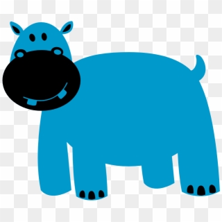 Hippo Clipart The Cliparts - Animales Tiernos En Caricatura - Png Download