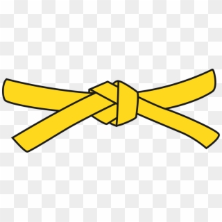 Judo Yellow Belt - Karate White And Yellow Belt Clipart