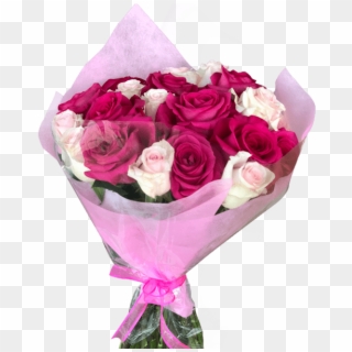 Diy 24 Hot & Light Pink Roses Bouquet Magnaflor - Garden Roses Clipart