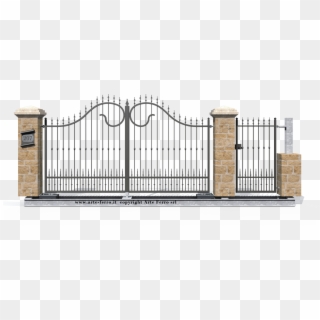 Graphic Royalty Free Library Metal Cutting House Wrought - Gate Clipart