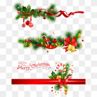 And Cane Branches Tree Candy Decoration Pine Clipart - Merry Christmas Vector Png Transparent Png
