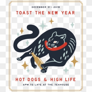 Come By The Tea House For New Years Eve - Poster Clipart