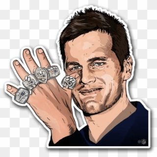 440kib, 1000x1000, Brady - Tom Brady 6 Rings Clipart