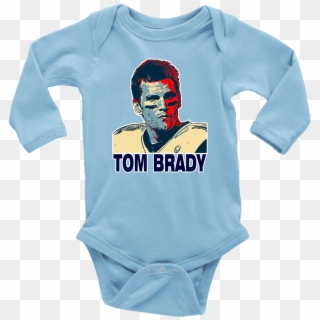 New Long Sleeve Baby Bodysuit Tom Brady Goat New England - Baby Shark Apparel Clipart