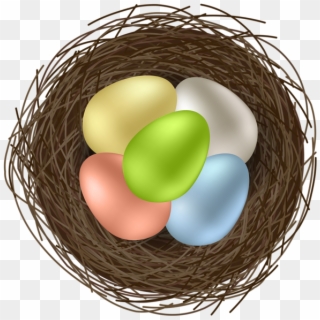 Easter Eggs In Bird Nest Transparent Image - Egg Clipart