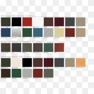 Premier Rib Color Chart - Ribbed Metal Siding Colors Clipart