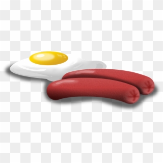Eggs Sausages Food Snack Lunch Png Image - Sosis Telur Kartun Png Clipart