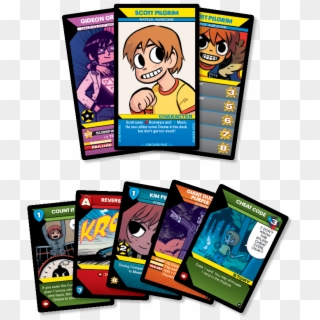 Cards Fanned Withshadow - Scott Pilgrim's Precious Little Card Game Clipart