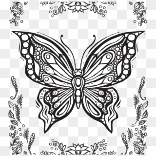 Amazing - Awesome Butterfly Coloring Pages For Adults Clipart