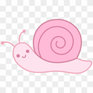 Cute Pink Snail Free Clip Art - Easy Cute Snail Drawing - Png Download