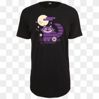 Cute Cheshire Cat Urban Classics Long Tee Shirt Front - T-shirt Clipart