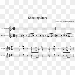 Shooting Stars Sheet Music For Trumpet, Alto Saxophone - Geordie Di De Andrè Spartito Clipart