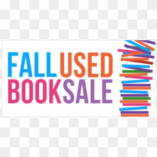 Fall Used Book Sale Vinyl Banner With Stack Of Books - Colorfulness Clipart