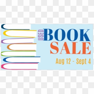 Used Book Sale Vinyl Banner With Stack Of Books - Parallel Clipart