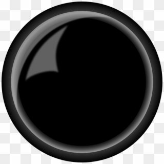 Round Shiny Black Button Svg Clip Arts 600 X 600 Px - Black Button Icon .png Transparent Png