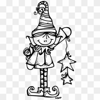 Melonheadz Boy Elf Clipart Black And White & Clip Art - Melonheadz Christmas Clipart Black And White - Png Download