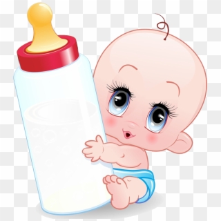 Baby Infant Cartoon Bottle Free Transparent Image Hd - Baby Bottle Cartoon Clipart