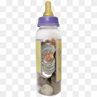 Bottles For Life - Baby Bottle Filled With Money Clipart