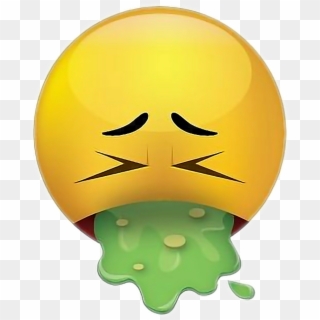 #eeww #emoji #sick #guacala #dontlikeit - Vomit Emoticon Gif Clipart