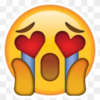 Love Emoji - Hearts Eyes Emoji Png Clipart