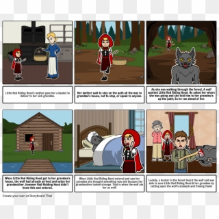 Little Red Riding Hood - Little Red Riding Hood Storyboard Clipart