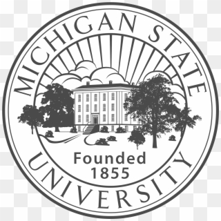 Michigan State Logo Black And White - Black Michigan State Logo Clipart