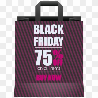 Black Friday 75% Off Black Shoping Bag Png Clipart Transparent Png