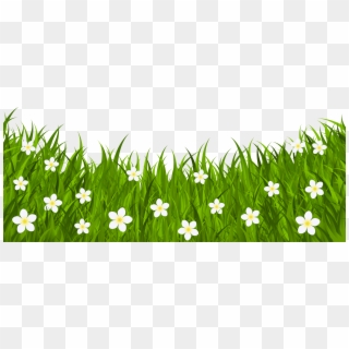 Flowers With Ground Grass Clipart