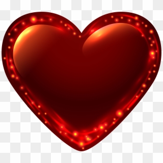 Fiery Glowing Heart Png Clip Art Image - Transparent Background Heart Png