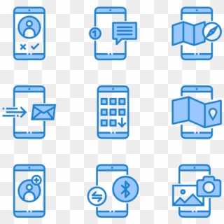 View Individual Icons Of Cell Phone Clipart