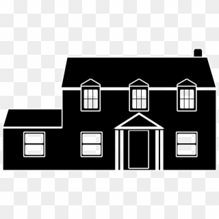 New Black And White House - House Clipart Black - Png Download
