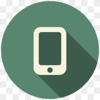 Cell Phone Icon - Circle Clipart