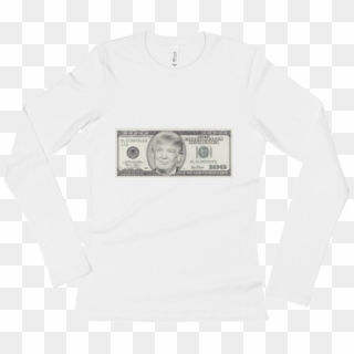 President Donald Trump 100 Dollar Bill Ladies' Long - Long-sleeved T-shirt Clipart