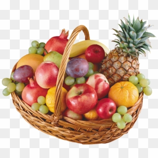 Basket With Fruits Png Clipart - Basket Of Fruits Png Transparent Png