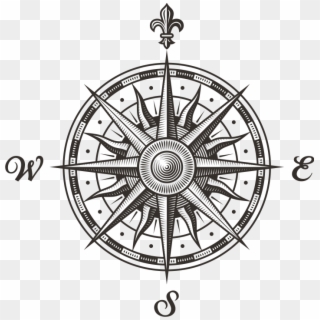 Compass Rose - Vintage Compass Rose Vector Clipart