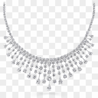 A Classic Graff Multi-shape Fringe Diamond Necklace - Diamond Necklace Design Png Clipart