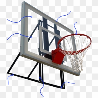 3/8" Thick Glass Board Delivers Solid Rebounds - Streetball Clipart