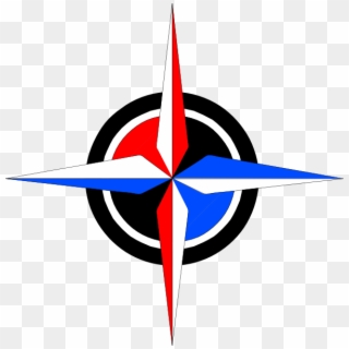 Blue & Red Compass Rose Svg Clip Arts 594 X 601 Px - Png Download